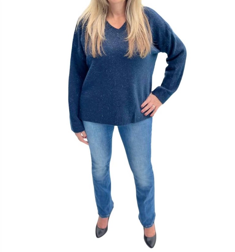 Emery V-Neck Sweater - Blue