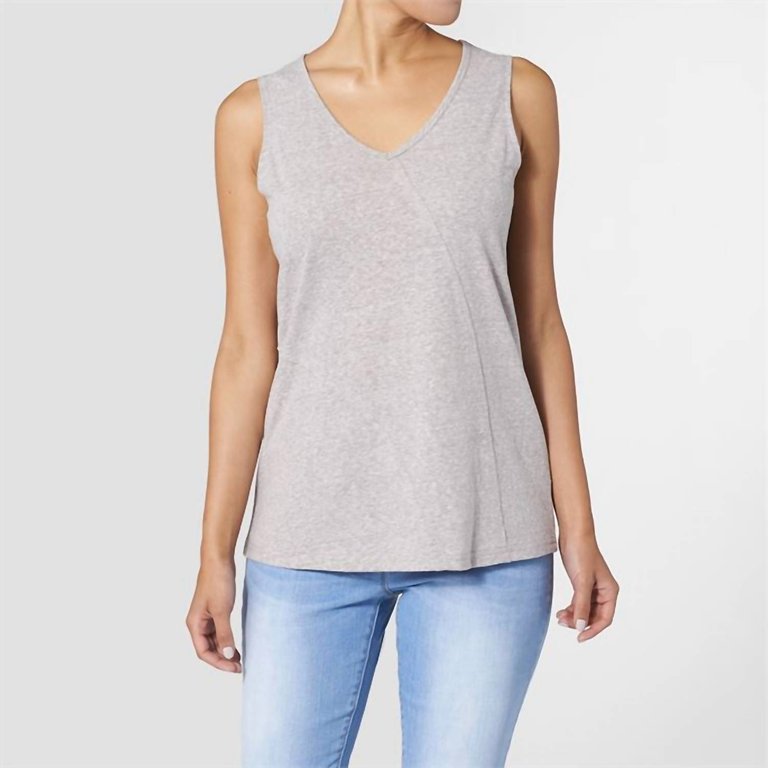 Haiden V-Neck Tank In Grey - Grey