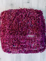 Someone To Love Berber Pillow - Purple/White