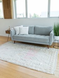 The Wandering Earth Vintage Moroccan Rug 5'x8' White (Wool) - White