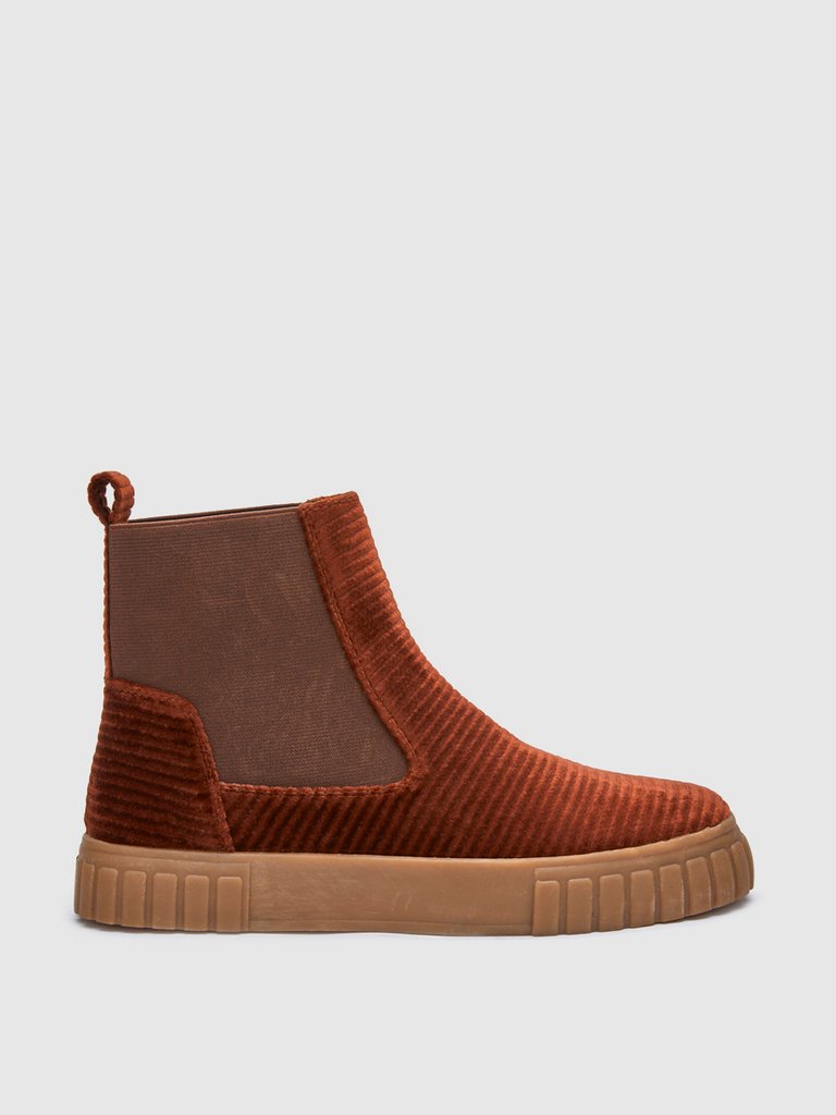 Sadie Fabric Sneaker - Brown