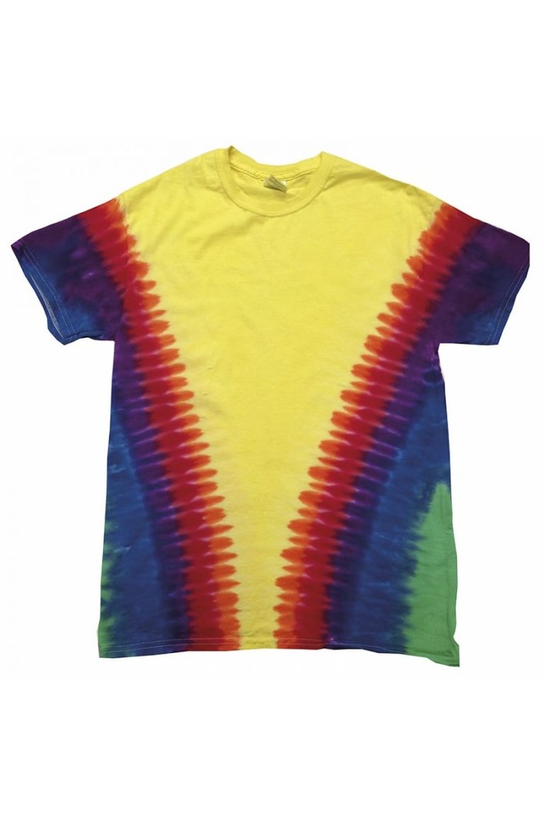 Colortone Adult Unisex Heavyweight Short Sleeve T-Shirt (Rainbow Vee) - Rainbow Vee
