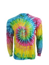 Colortone Adults Unisex Long Sleeve Tie-Dye T-Shirt (Saturn) - Saturn