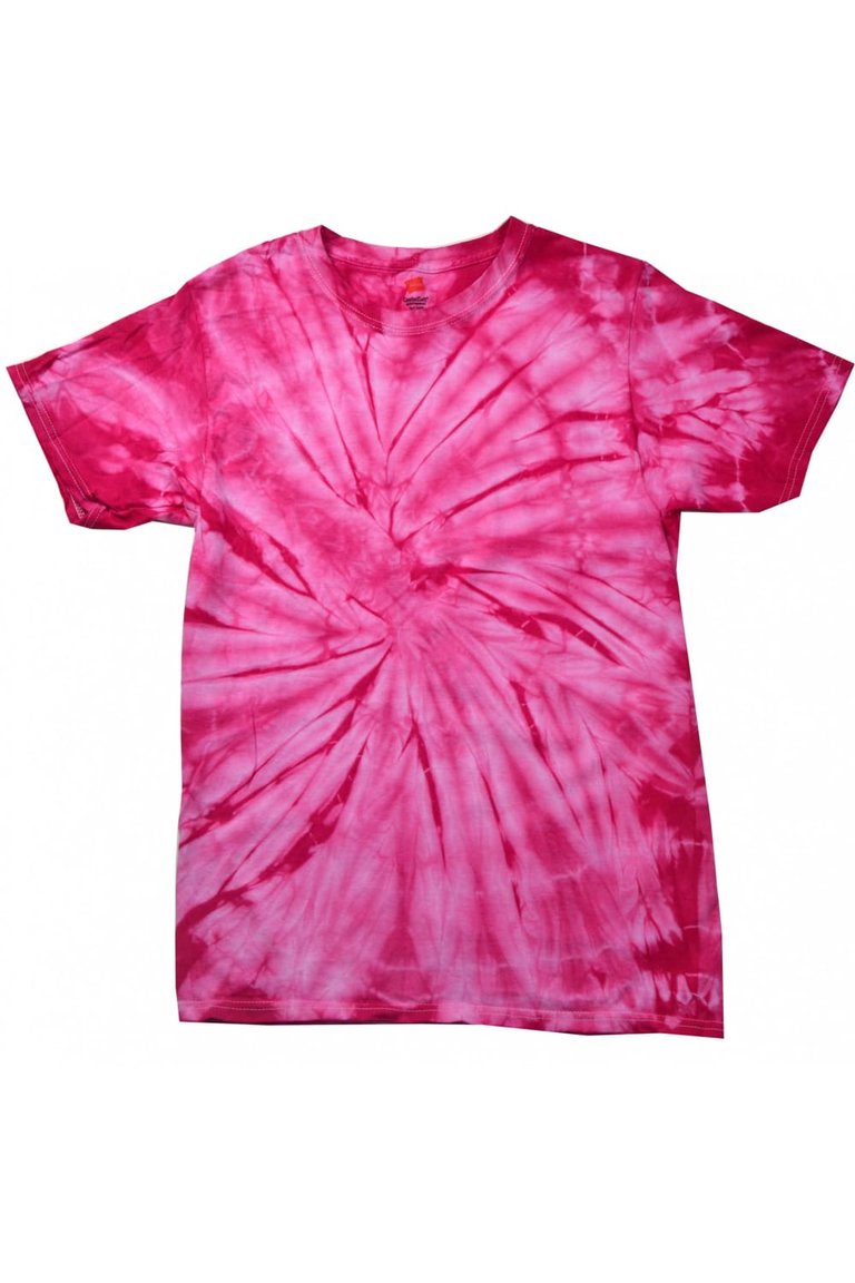 Colortone Adults Unisex Tonal Spider Shirt Sleeve T-Shirt (Spider Pink) - Spider Pink