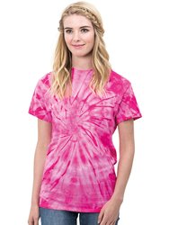 Colortone Adults Unisex Tonal Spider Shirt Sleeve T-Shirt (Spider Pink)