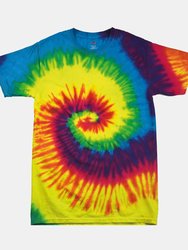 Colortone Kids/Childrens Little Boys Rainbow Tie-Dye Heavyweight T-Shirt (Rainbow) - Rainbow