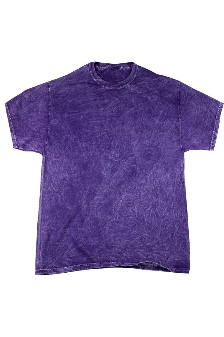 Colortone Mens Mineral Wash Short Sleeve Heavyweight T-Shirt (Purple) - Purple
