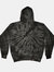 Colortone Unisex Rainbow Tie Dye Pullover Hoodie (Black/White) - Black/White