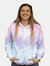 Colortone Unisex Rainbow Tie Dye Pullover Hoodie (Purple/Blue/Pink)