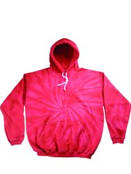 Colortone Unisex Tonal Spider Tie Dye Pullover Hoodie (Spider Red) - Spider Red