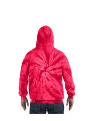 Colortone Unisex Tonal Spider Tie Dye Pullover Hoodie (Spider Red)