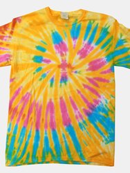 Colortone Womens/Ladies Rainbow Tie-Dye Short Sleeve Heavyweight T-Shirt (Blue Jerry) - Blue Jerry