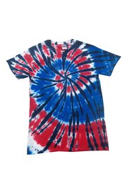 Colortone Womens/Ladies Rainbow Tie-Dye Short Sleeve Heavyweight T-Shirt (Independence) - Independence