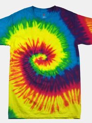 Colortone Womens/Ladies Rainbow Tie-Dye Short Sleeve Heavyweight T-Shirt (Neon Rainbow) - Neon Rainbow