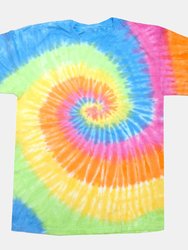 Colortone Womens/Ladies Rainbow Tie-Dye Short Sleeve Heavyweight T-Shirt (Saturn) - Saturn