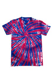 Colortone Womens/Ladies Rainbow Tie-Dye Short Sleeve Heavyweight T-Shirt (Union Jack) - Union Jack