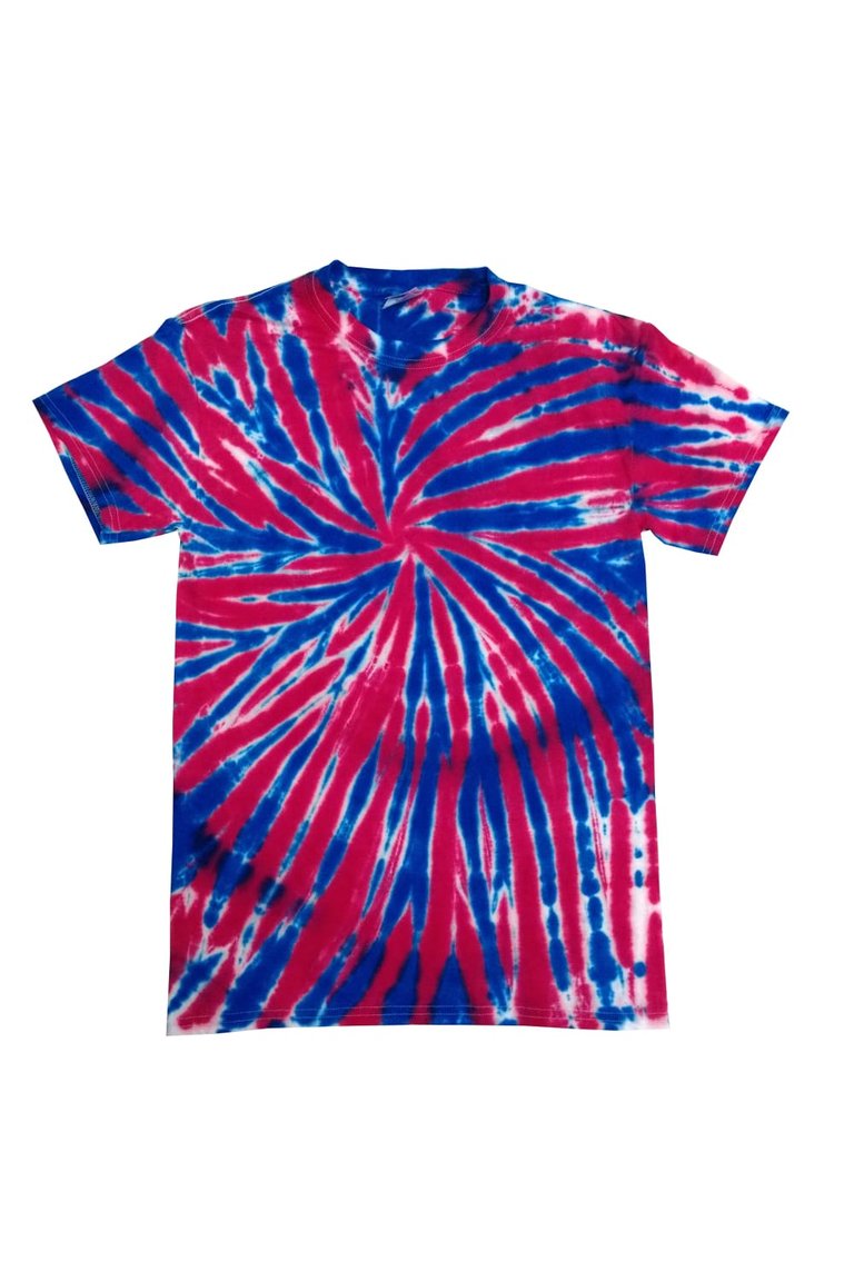 Colortone Womens/Ladies Rainbow Tie-Dye Short Sleeve Heavyweight T-Shirt (Union Jack) - Union Jack