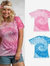 Colortone Womens/Ladies Short Sleeve Spider Tie Dye T-Shirt (Spider Pink)