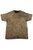 Mens Mineral Wash Short Sleeve Heavyweight T-Shirt - Brown - Brown