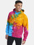 Unisex Rainbow Tie Dye Pullover Hoodie - Multi Rainbow