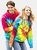 Unisex Rainbow Tie Dye Pullover Hoodie - Rainbow