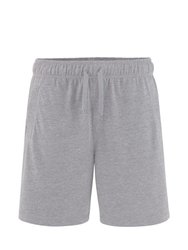 Comfy Co Mens Elasticated Lounge Shorts (Heather Grey) - Heather Grey