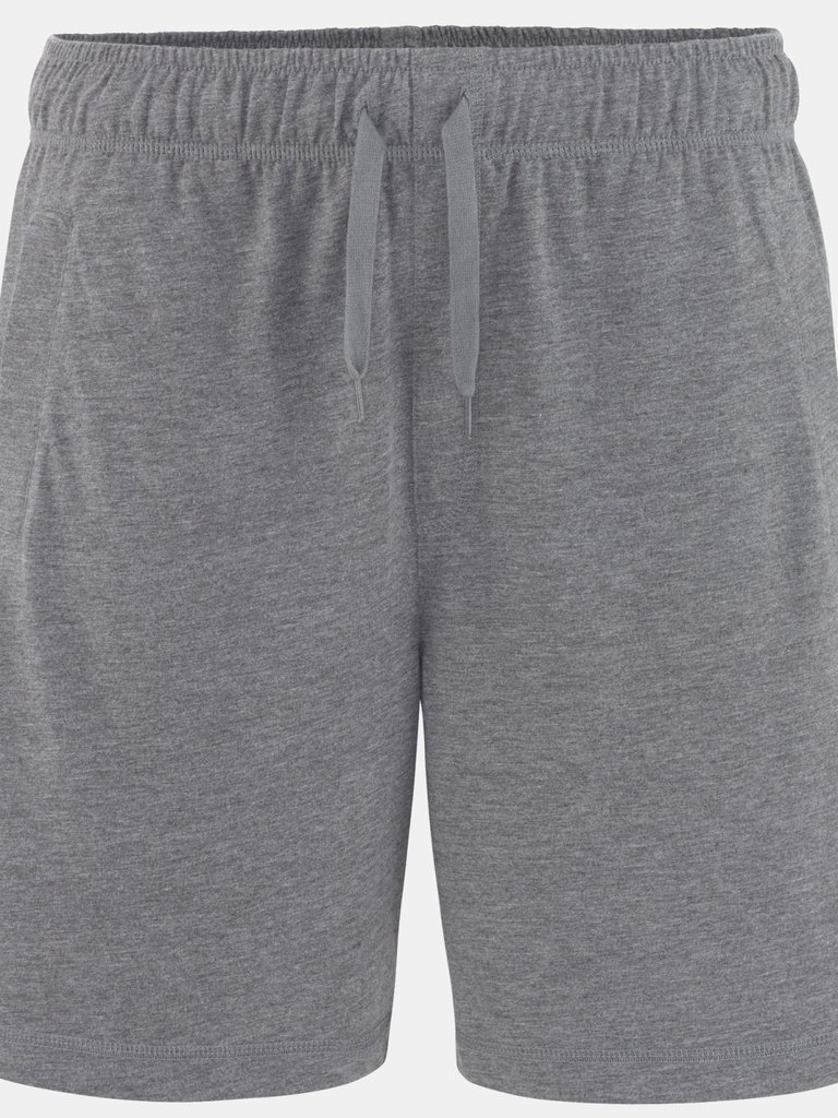 Comfy Co Mens Elasticated Lounge Shorts  - Charcoal