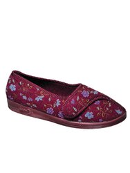 Diana / Ladies Slippers / Classic Ladies Slippers - Wine - Wine