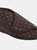 Mens James Check Boot Slippers - Brown - Brown