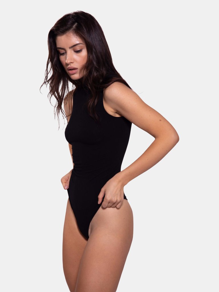 Commando Ballet Bodysuit - Black