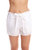Cotton Voile Pleated Short - White