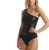 Faux Leather One-Shoulder Bodysuit Bds011 - Black