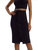 Neoprene Ceo Reversible Zip Skirt In Black - Black