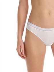 Pure Pima Thong Panty In White - White