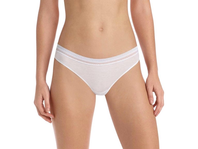 Pure Pima Thong Panty In White - White