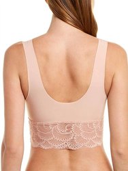 Sexy And Smooth Lace Trim Longline Bralette