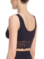 Sexy And Smooth Lace Trim Longline Bralette