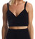 Velvet Longline Bralette - Black