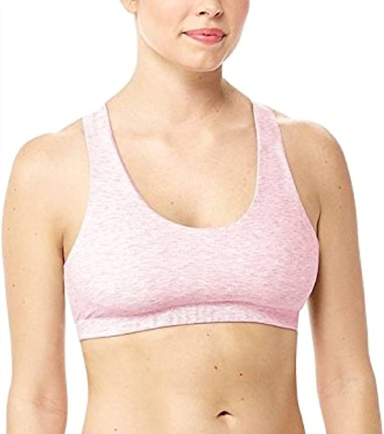 Womens Cotton Racerback Bralette - Heathered Rose