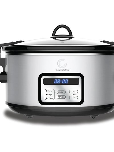 Complete Cuisine 6.0 Quart Programmable Stainless Steel Slow Cooker product