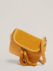 Convertible Fringe Belt Bag in Saffron