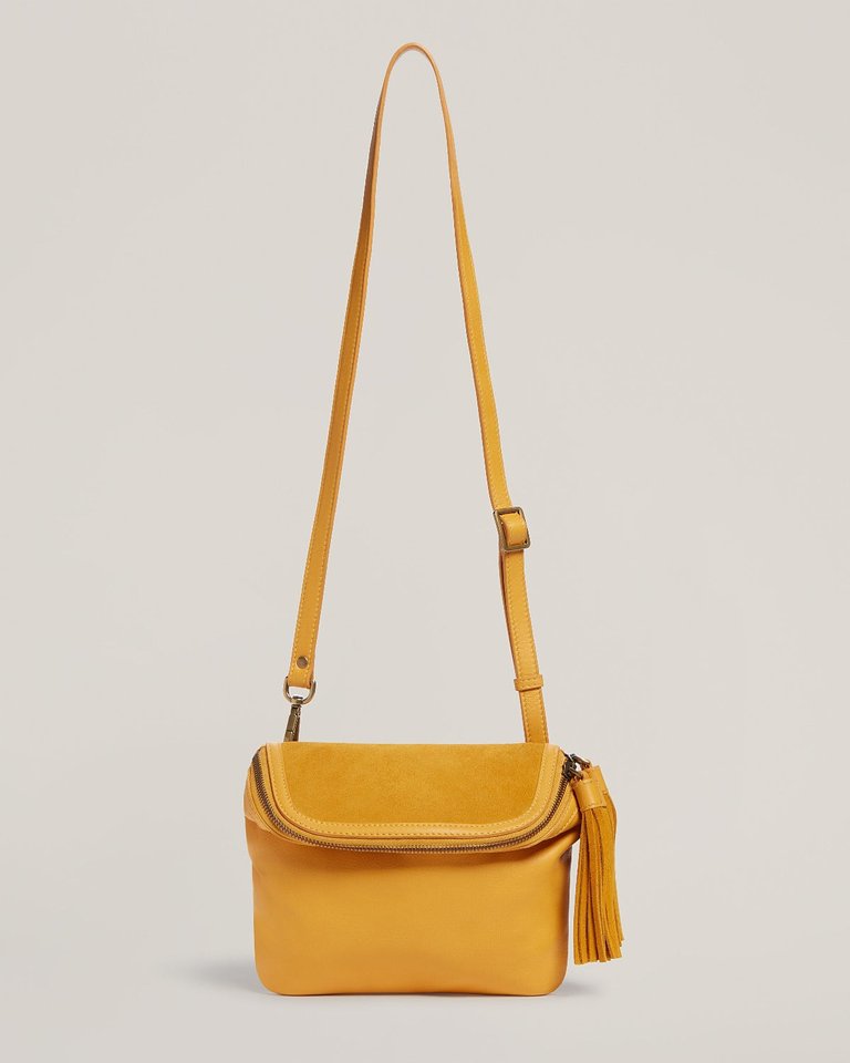 Convertible Fringe Belt Bag in Saffron - Saffron