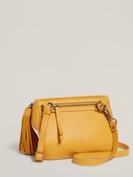 Convertible Fringe Belt Bag in Saffron