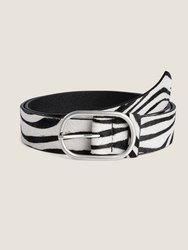 Everyday Signature Belt In Zebra - Zebra