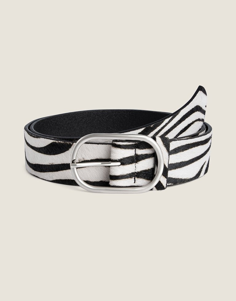 Everyday Signature Belt In Zebra - Zebra