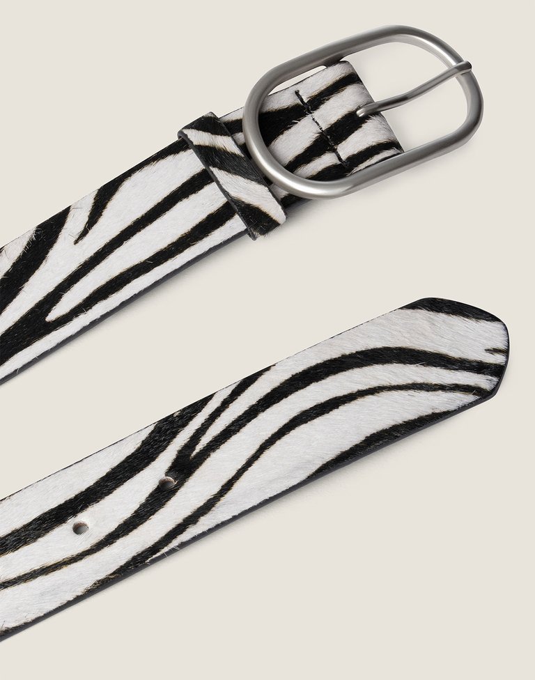 Everyday Signature Belt In Zebra