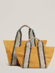 Italian Canvas Mini Tote in Saffron