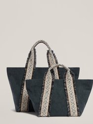 Italian Canvas Tote in Charcoal