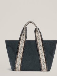 Italian Canvas Tote in Charcoal