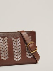 Laced Up Zip Top Belt Bag in Chocolate